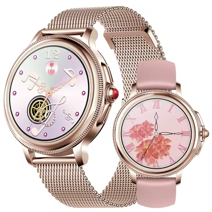 Reloj para mujer 2024, rastreador de actividad física, monitor de salud, frecuencia cardíaca, oxígeno en sangre durante el sueño, pantalla de reloj inteligente Fiess de 1,2 pulgadas - 1