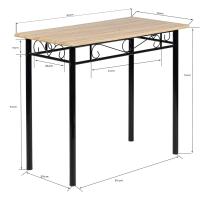 Juego de Comedor de Madera Veteada y Sillas Mesa y Sillas de Metal para Comedor, Cocina y Sala de Estar - details 10