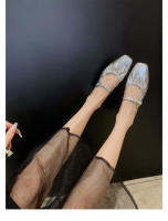 Medias zapatillas francesas sandalias de mujer zapatos Mary Jane de un pedal zapatos Muller de tacón grueso para mujer - details 45