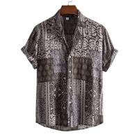 Camisa hawaiana retro con estampado floral para hombre, blusa 3D de manga corta, tops de verano, camisas de solapa urbana para playa, casual - details 5