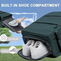 Bolsa de viaje de separación de ropa seca y húmeda de tela Oxford impermeable de gran capacidad para hombres y mujeres, mochila multifuncional de doble hombro. La mochila escolar y la mochila grande puede escribir el avión. - details 2
