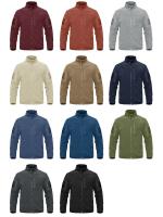 Full Zip Up Green Fleece Jacket Thermal Warm Work Coats Mens Zipper Pockets Jacket Hiking Training Outwear Windbreaker - details 16