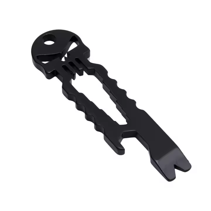 Llave de Monedero de Escudo de Acero Inoxidable EDC Portátil Multifuncional con Abrelatas Mini Taladro Multifuncional para Herramientas de Mejoras del Hogar - 1