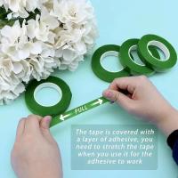 Cinta Floral Verde Autoadhesiva Papel de Envoltura de Pétalos para Decoración de Flores DIY - details 3