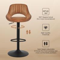 Taburete de Bar con Resaldo Diseño de Juego de 2 Taburete Giratorio 360° Altura Ajustable - details 29