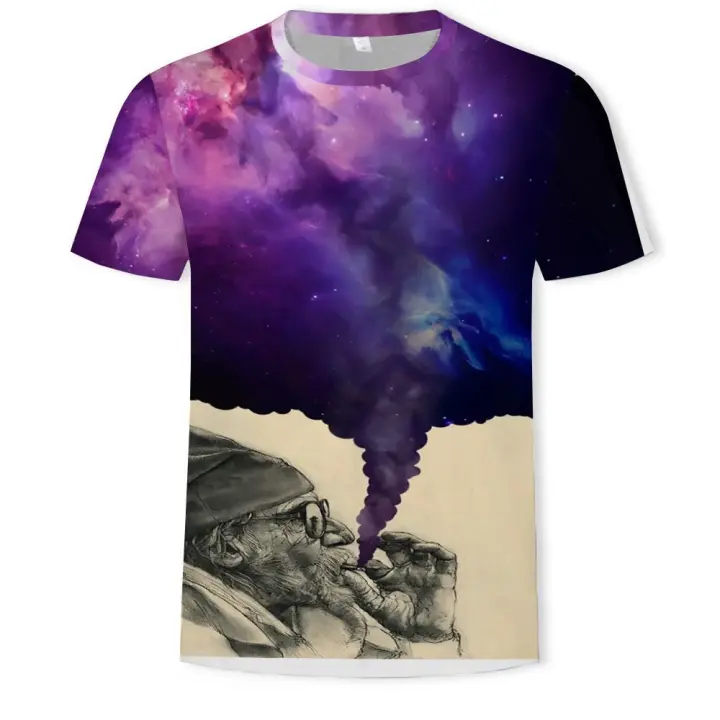 2025 Camiseta 3d de manga corta para hombre, ropa de moda de manga larga, ropa de Color - 1