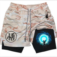 Pantalones Cortos de Verano para Hombres Versátiles, Secado Rápido, Estampado de Anime, Personalidad Casual Everyday - details 2