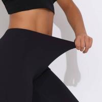 Pantalones acampanados con cintura en V, leggings de yoga de secado rápido de cintura alta, pantalones deportivos de pierna ancha para Fiess - details 17
