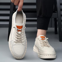 Primera capa de cuero de vaca zapatos de los hombres zapatos de cuero 2025 de los hombres de cuero genuino hechos a mano zapatos casuales de un pedal de cuero suave suela suave zapatos Doudou. - details 32