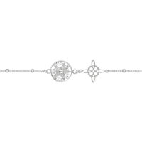 Pulsera de Amuleto de Doble Encanto Nudo de Bruja y Tetragrammaton en Plata de Ley - details 1