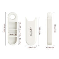 Mini pastillero portátil pequeño, soporte para vitaminas de 3 compartimentos, a prueba de polvo, caja de medicamentos con tapas para viajes - details 5
