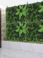 Decoración artificial nacional y de la selva del hogar, plantas falsas, césped colgante, panel de pared verde, valla de jardín, 60x40cm - details 4