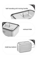 Tiartisan - Placa fría de titanio de una sola capa, 800 ml, utilizada para acampar al aire libre, liviana, portátil, con mango plegable, para alimentos - details 8