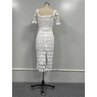 Nueva falda de viajero de estilo de encaje a la moda, vestido de longitud media envolvente en el pecho de Color sólido con cintura media de tres colores - details 21