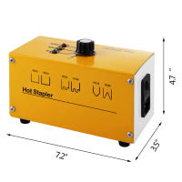 SucceBuy Máquina de soldadura de plástico de 220 V Kit de reparación de grapadora caliente 600 grapas 3 configuraciones de calor - details 1