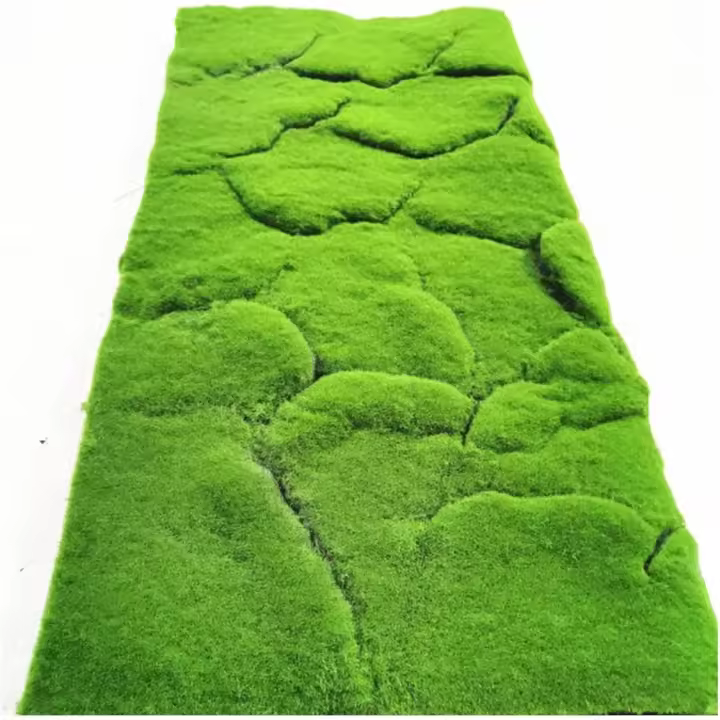 Alfombra Musgo Artificial, Musgo imitación Plantas Verdes Falsas Bricolaje para Suministros decoración Sala Estar Pared jardín Hierba, 8 Estilos (Color: AB, Tamaño: 3.28'x3.28'/1x1m) - 1
