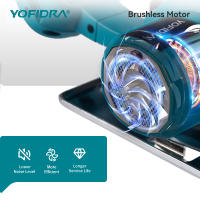 Sierra circular eléctrica YOFIDRA sin escobillas 5 en 1 de 125 mm, herramienta de corte eléctrica para carpintería con ajuste, compatible con batería Makita de 18 V. - details 4