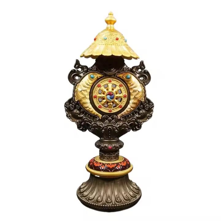 Equipo de plataforma de Buda, colección tántrica tibetana, combinación de Nepal, ocho adornos auspiciosos - 1