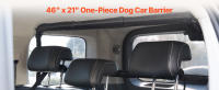 SucceBuy Dog Car Barrier - Divisor de automóvil de 46" de ancho para área de carga. Universal - Barandilla para mascotas para vehículos con malla transparente para SUV, camiones y vehículos de tamaño pequeño, negro - details 0