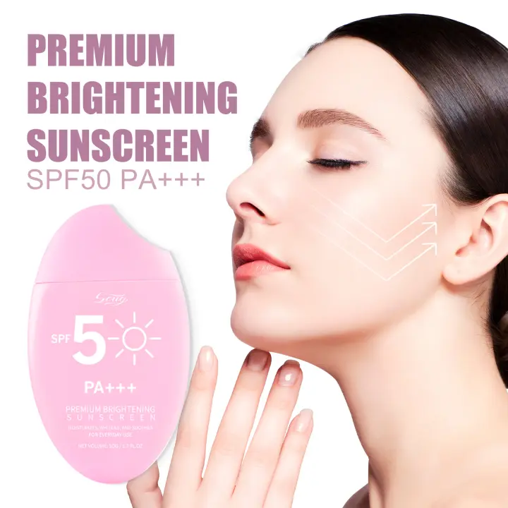 Loción de protección solar ligera de 60g SPF50 Protector UV que forma película rápida protección facial crema para quemaduras solares piel antioxidante PA +++ - 1