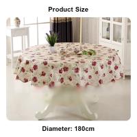 Mantel de Mesa de Algodón Floral Redondo Cubierta de Mesa de Cena de Graciosidad de 6 Plazas para Dormitorio Patio Evento - details 24