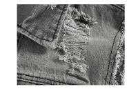 Chaleco de Mezclilla Rasgado Retro para Hombres sin Mangas Estilo Casual con Abrigo de Mezclilla Vintage para Primavera Verano Otoño Lavado en Máquina Cuidado de la Tela: Algodón 80% Poliéster 20% - details 6