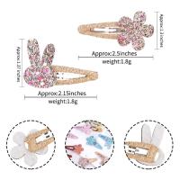 Clips de Cabello de Conejo BB de Flores Brillantes 10 Piezas Hechas a Mano para Niñas Lindas - details 2