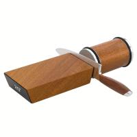 Juego de afilador de cuchillos rodante de madera de primera calidad con 15 °   & 20 °   Ángulos magnéticos |   Ideal para cuchillos de cocina, cuchillas y tijeras de chef: duradero, lavable, no requiere ensamblaje, marrón claro, kit de afilado de cuchillo - details 8