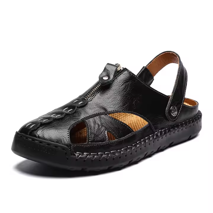 Nuevas sandalias de verano para hombre, talla grande, estilo playero, pantuflas casuales de media caña. - 1