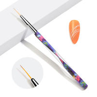 Pluma de Manicura de Cabeza Plana Suave Políso de Uñas Fototerapia para Decoración de Uñas de Dedos - details 6