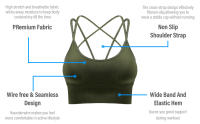 Nvgtn-Sujetador sin costuras para mujer, Top de licra, elástico, transpirable, realce de pecho, ropa interior deportiva de ocio - details 2