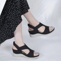 Sandalias de cuña vintage con punta abierta para mujer, cómodas y ligeras - details 3