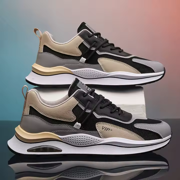 Nuevos zapatos deportivos de moda transpirables de malla, zapatos para papá, zapatos para estudiantes, zapatos de marea Joker. - 1