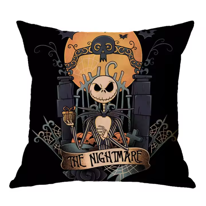 Bonenjoy 1 funda de cojín de Halloween para el hogar, 45x45 cm, fundas de almohada impresas, fundas de almohada para decoración de festivales, regalo de alta calidad - 1