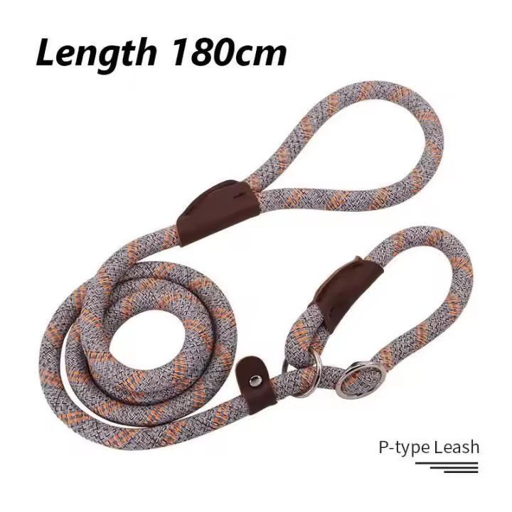 Cadena duradera Nailon mascotas, Collar Correa de trazado Perros medianos y grandes, Correa antideslizante para Perros - 1