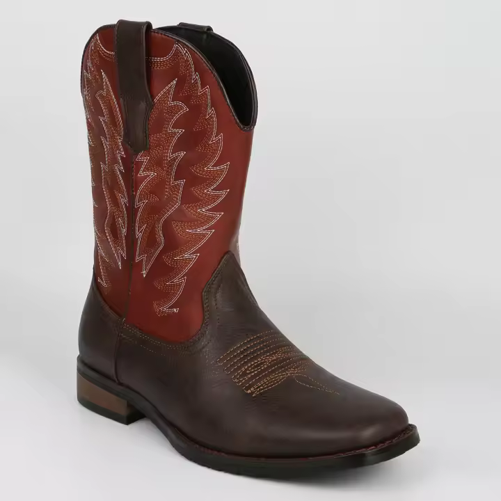 Botas vaqueras occidentales bordadas versión coreana - 1