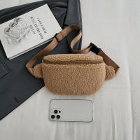 Cintura de felpa de invierno para mujer, bolso de cinturón para teléfono de estilo de diseñador de hombro informal Unisex - details 32