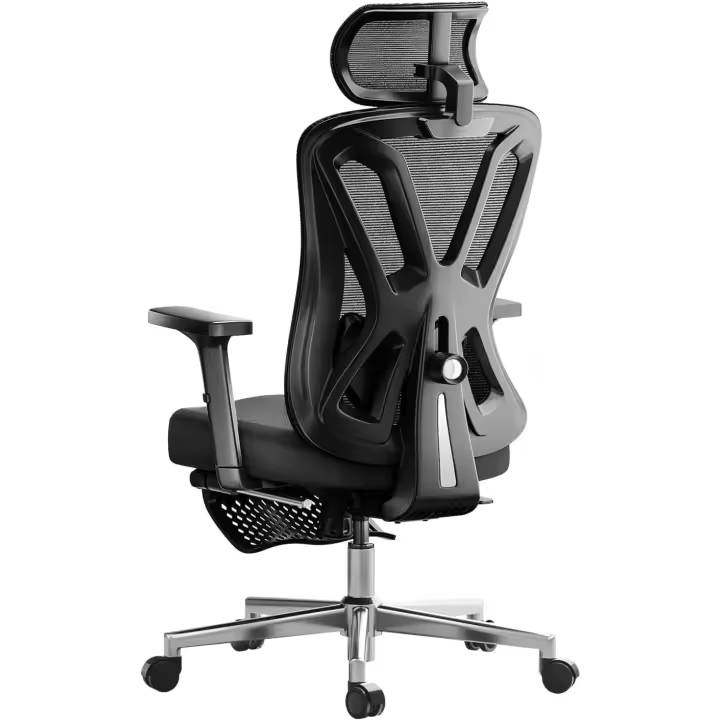 Silla de Oficina Ergonómica Soporte Lumbar Ajustable Cojín Elástico Transpirable - 1