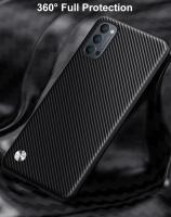 OPPO Reno 4 Pro 4Z 5G Funda de Lujo de Cuero PU con Cubierta Trasera Mate Protección de Silicona - details 4