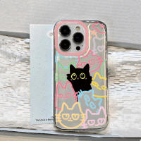 Funda Transparente Linda de Gato Negro para iPhone 16E 11 13 12 14 16 Pro Max 15 Plus XR X XS 7 8 Se 2022 Animal Suave TPU Cover - details 4