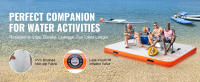 SucceBuy Muelle flotante inflable, plataforma de agua antideslizante, bolsa de transporte portátil y escalera desmontable, balsa de isla flotante - details 0
