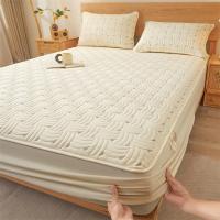 Funda de cama de estilo Simple, colcha acolchada, cubierta de colchón agradable para la piel, ropa de cama elástica para el hogar (sin funda de almohada), 1 unidad - details 1