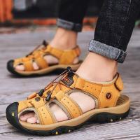 Nuevas Sandalias de Cuero Hechas a Mano para Hombres 2025 Sandalias Planas a la Moda - details 5