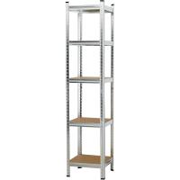 Estanterías Metálicas de Acero Galvanizado con 5 Baldas de MDF, Plata, 180x90x40cm Pack de 2 - details 5