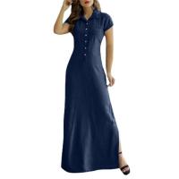Vestido Largo Elegante Y Elegante Para Mujer Verano 2024 Con Cuello En V Abierta Mediana Talla Vestido De Fiesta Slim Fit - details 8