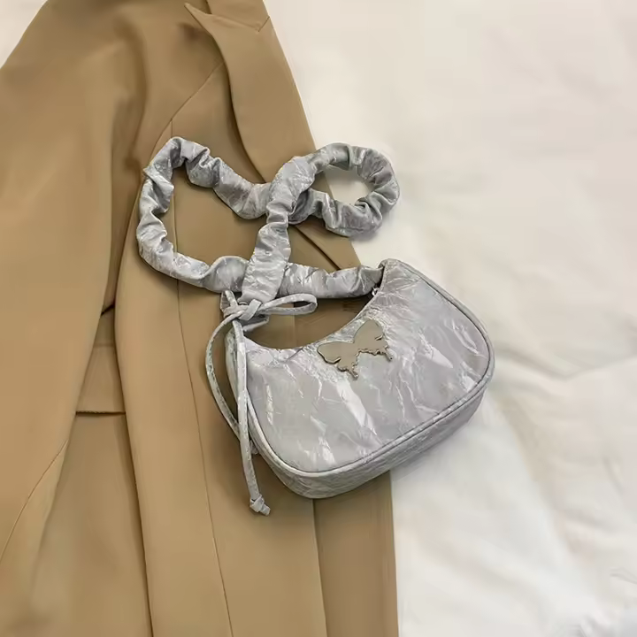 Bolso de Hombro Plisado a la Moda para Mujeres Primavera-Verano 2024 Bolso Versátil de Axila - 1