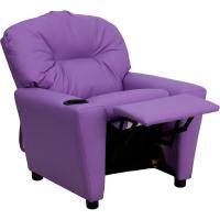 Chandler de Vinilo para niños reclinable con portavasos y reclinable de Seguridad, Silla reclinable contemporánea para niños, admite hasta 90 lbs, Beige - details 22