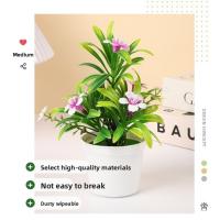 Plantas artificiales en maceta Multicolor Morning Glory, simulación Natural de plástico, accesorios para fotos en maceta, bonsái de imitación elegante - details 8