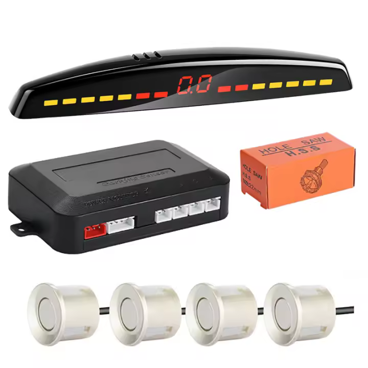 Risinglon-Sensor Parktronic para coche, Kit de Sensor de estacionamiento LED, pantalla de Radar, Monitor de respaldo, sistema Detector, 22mm - 1