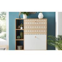 zapatero, recibidor, mueble de almacenamiento, motivos, escandinavo, madera, blanco